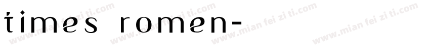 times romen字体转换